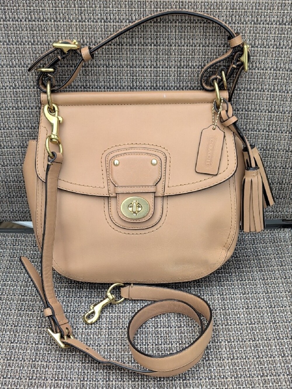 Coach Legacy Willis Top Handle Satchel With Crossbody Strap (22382) GUC